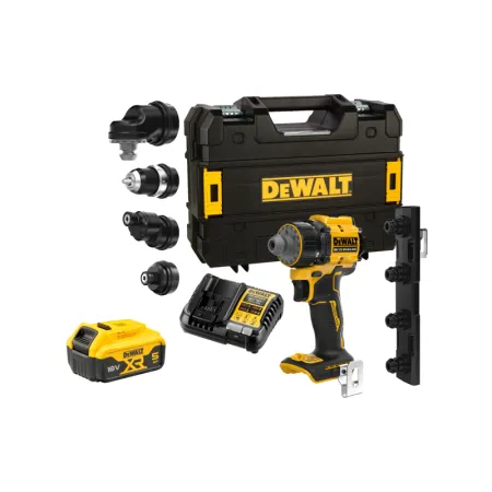 Wiertarko-wkrętarka 18V XR 68Nm z wymiennymi głowicami, 1 × 5Ah, TSTAK DEWALT  DCD803P1T